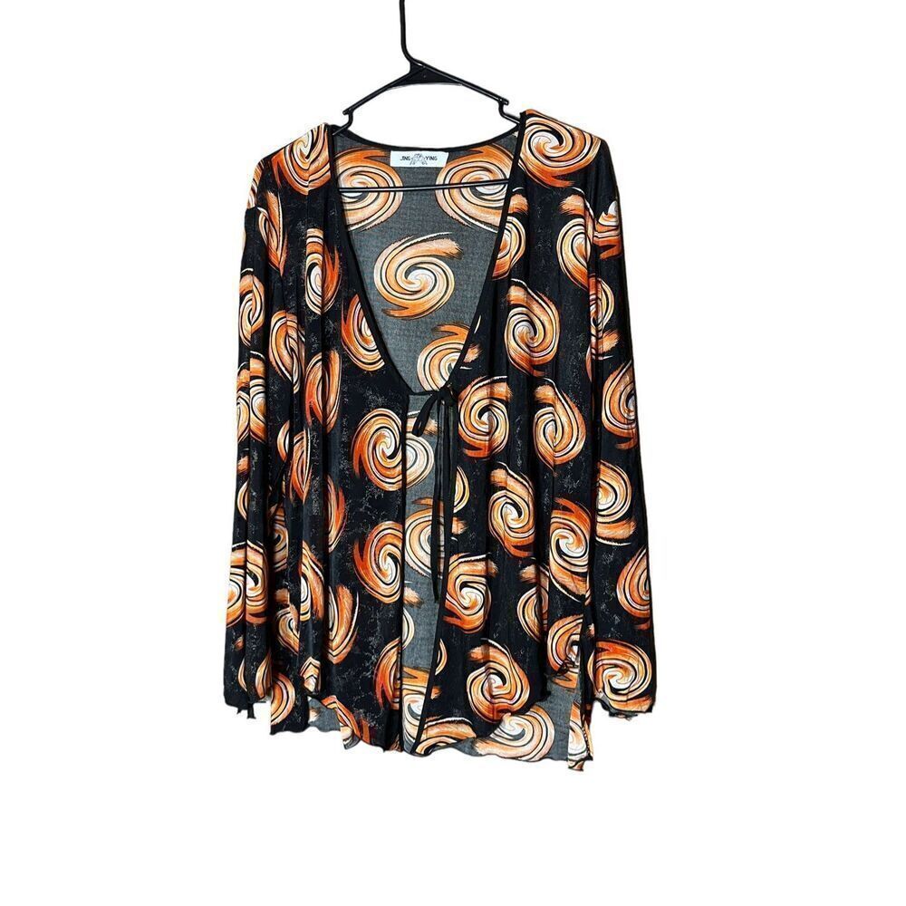 Vintage Y2K Jing Ying Retro‎ Cardigan Top